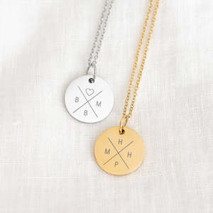 Handstamped Necklaces: The Navigator Necklace