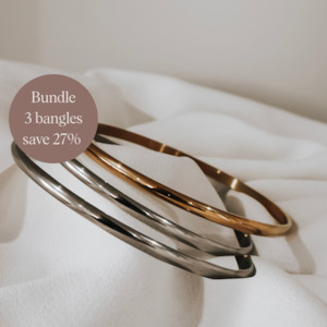Bracelets: Three x 4mm Bangle Bundle