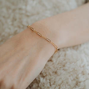 Bracelets: Large Paperclip Chain Bracelet