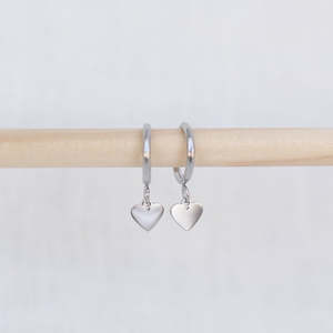 Rose Gold Collection: Heart Hoop Earrings