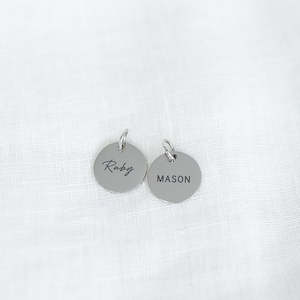 Individual Disc Engraved Name Necklace