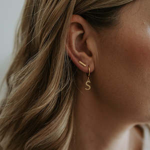 Earrings 1: Letter Hoop PAIR - RRP $35