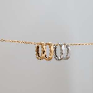 Mini Hex Hoop Earrings