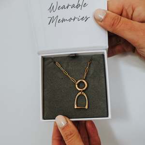 New: Stirrup Charm Holder Necklace