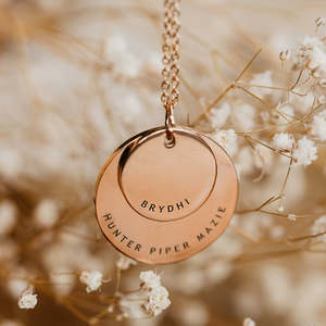 Handstamped Necklaces: Rose Gold Stacker Necklace