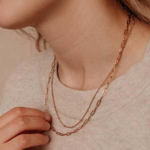 All Items: Rose Gold Large Paperclip Chain