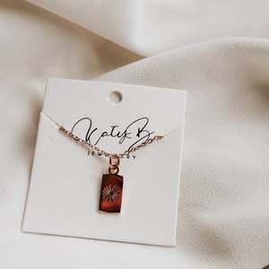 All Items: Rose Gold Etched daisy necklace