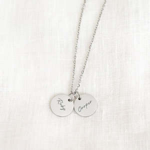 Silver Engraved Name Necklace