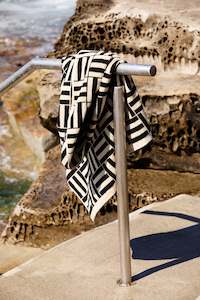 Willis Pool Towel ~ Sand & Noir