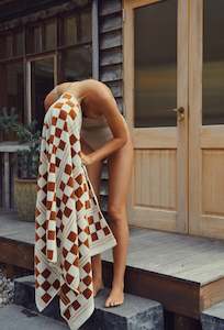 Busby Pool Towel ~ Fuyu & Chalk