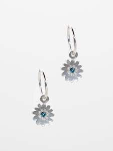 Clothing Accessories: Dandelion Earrings ~Silver & Topaz