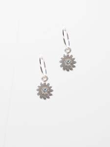 Dandelion Earrings ~ Silver & Ice Blue