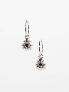 Clothing Accessories: Cherry Blossom Earrings ~ Silver & Garnet