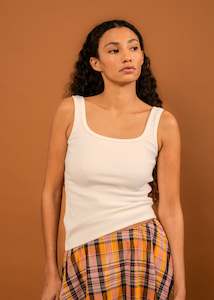 Clothing: Leta Singlet ~ Ivory Rib