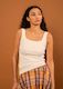 Leta Singlet ~ Ivory Rib