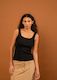 Leta Singlet ~ Black Rib
