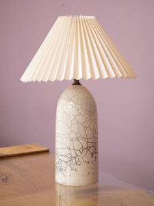 Crackle Lamp ~ Raku Fired
