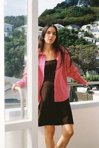 Maryse Shirt ~ Cerise Stamp