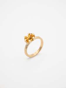 6 Claw Ring ~ Gold & Citrine
