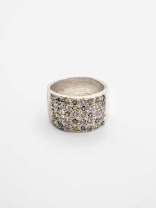Camille Paloma Walton: Band Ring ~ Green, Purple & Brown