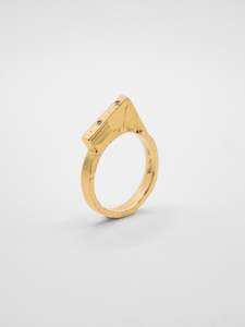 Offcut #24 ~ 18ct gold, 2 x Diamonds