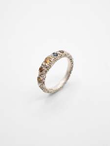 Sunken Stones ~ Sterling Silver, Sapphire, Garnet & Citrine