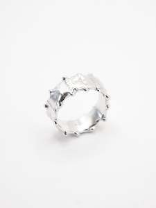 Rings: Tiny Tin Crown Ring ~ Silver