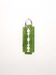 Pounamu Razor Earring ~ Light Green