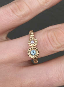 Alexandra Dodds Gallery: Double Teeth Gem Ring ~ Custom Order