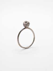 Welfe Bowyer: Melted Meteor Ring ~ Silver & Sapphire