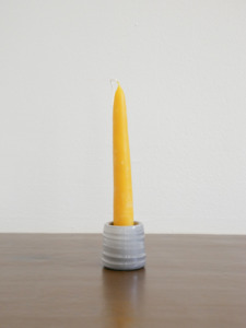 Stockroom: Woodfired Candlestick Holder ~ Grey Hues