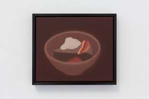 Briana Jamieson: Brown Bowl with Cake and Nectarines (2025)