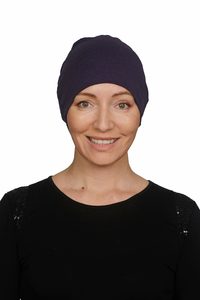 Nightcaps: Purple Marle Merino Nightcap