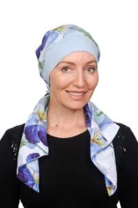 Scarf Hats: Pansy Attached Scarf Hat