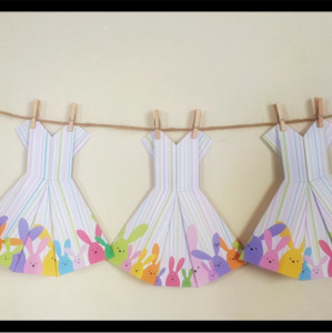 EASTER BUNNY Origami Bunting