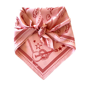 DH x Kaylee Bell - Cowboy Up Pink Petite Silk Scarf