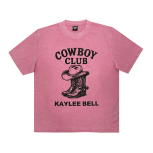 All: PRE ORDER - COWBOY CLUB T SHIRT - WASHED PINK