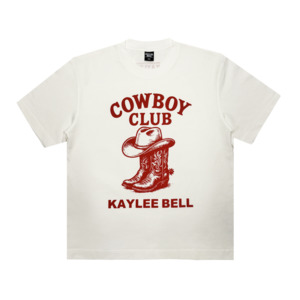 PRE ORDER - COWBOY CLUB T SHIRT - WHITE