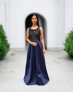 Products: Black with Navy Blue Gown – Kaysons