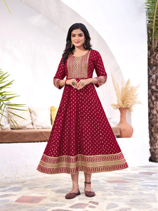 Products: Fancy Maroon Kurti – Kaysons