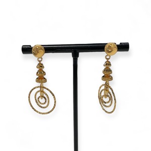 Products: 22ct Hanging Earrings with Multiple Rings – Kaysons