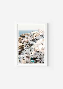 Art: Memories of Santorini / Size A1 /  White Frame