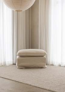 Sofas: Villa Sectional Ottoman / Natural