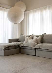 Sofas: Mia Modular Jute Sofa / Flax