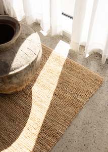 Rugs: Papeete Jute Floor Rug 200cm x 300cm / Natural
