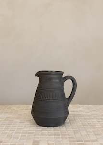 Madam Stoltz Terracotta Jug / Black
