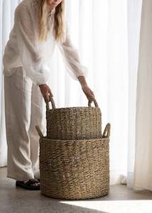 Halle Seagrass Basket Set Of 2 / Natural