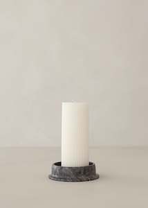 Decor: Aki Marble Candle Holder / Black