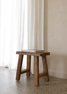 Stools 1: Joel Rustic Stool / Dark Teak