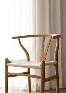 Dining Chairs: Wishbone Rope Chair / Oak